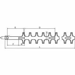Lame Inférieur Taille Haies Alpina, Dolmar, Efco, Kawasaki, Makita, Marunaka, Oleo Mac, Robin Et Zenoah 5 Lame Inférieur Taille Haies Alpina, Dolmar, Efco, Kawasaki, Makita, Marunaka, Oleo Mac, Robin Et Zenoah -Alpina Magasin De Vente 11014362 2