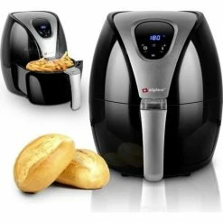 Friteuse Air Chaud 1500W 2.4 L Sans Huile ALPINA Minuterie Panier Amovible Multifonctions
