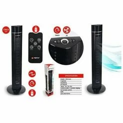 Ventilateur Colonne ALPINA 2en1 Silencieux Télécommande Purificateur Minuterie 3 Vitesses 8 Ventilateur Colonne ALPINA 2en1 Silencieux Télécommande Purificateur Minuterie 3 Vitesses -Alpina Magasin De Vente 35435849 4