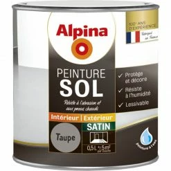 Alpina Peinture Sol - Intérieur & Extérieur - Satin - 0,5L