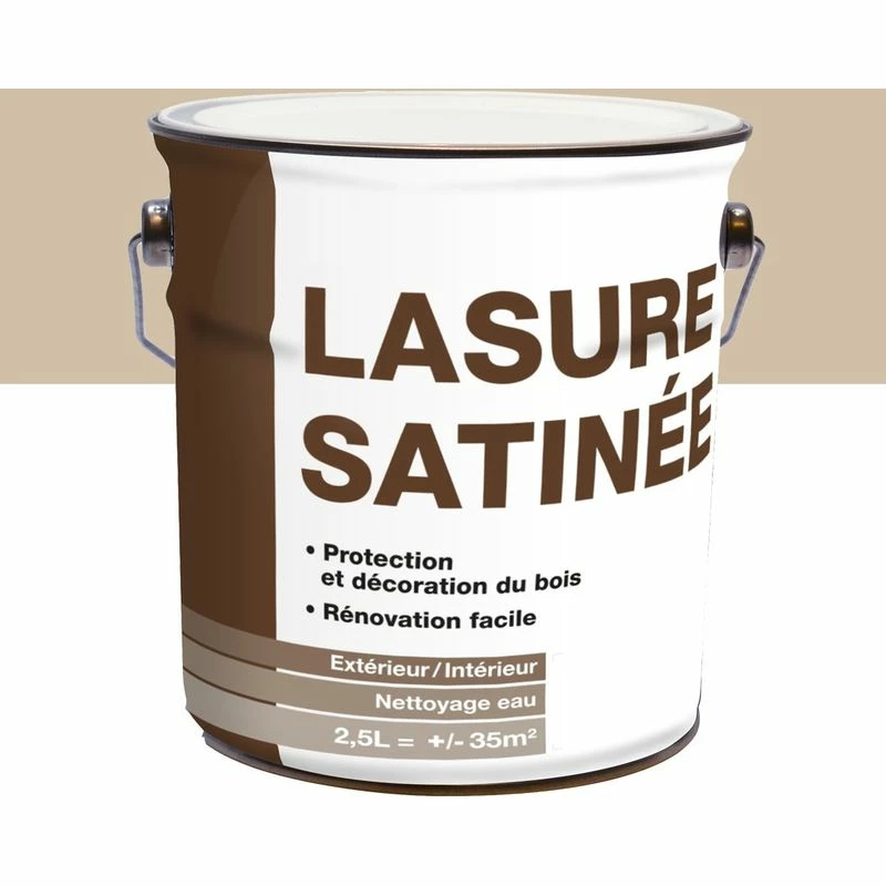 ALPINA Lasure Bois Extérieure/intérieure Satinée En Phase Aqueuse 2.5L 3 ALPINA Lasure Bois Extérieure/intérieure Satinée En Phase Aqueuse 2.5L